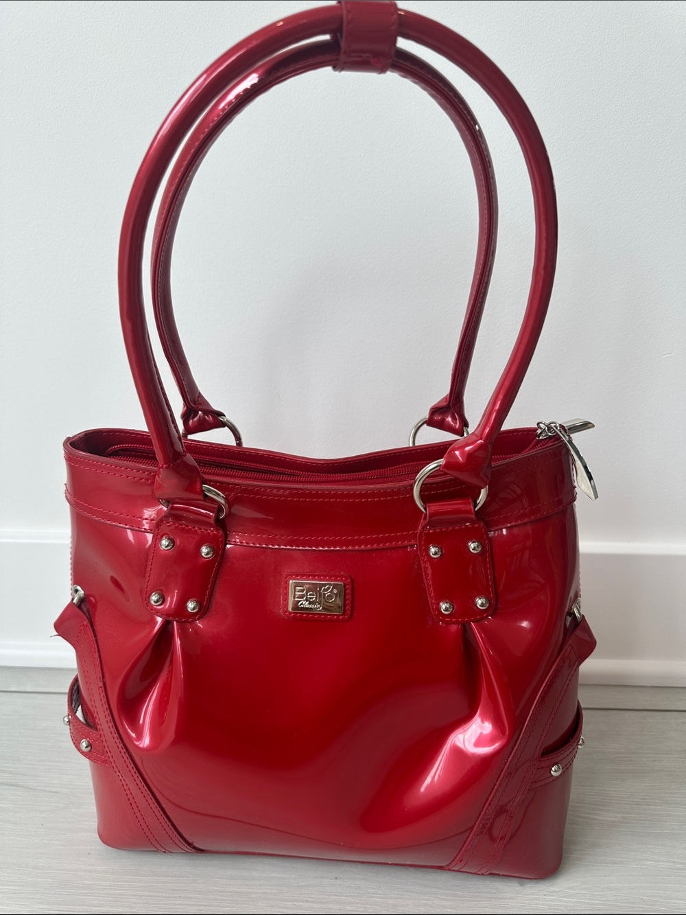 Beijo Patent Red Tote Handbag by
